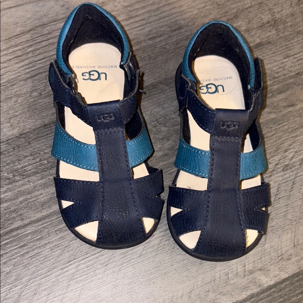 UGG Kids Navy Blue Sandals like new NO Box